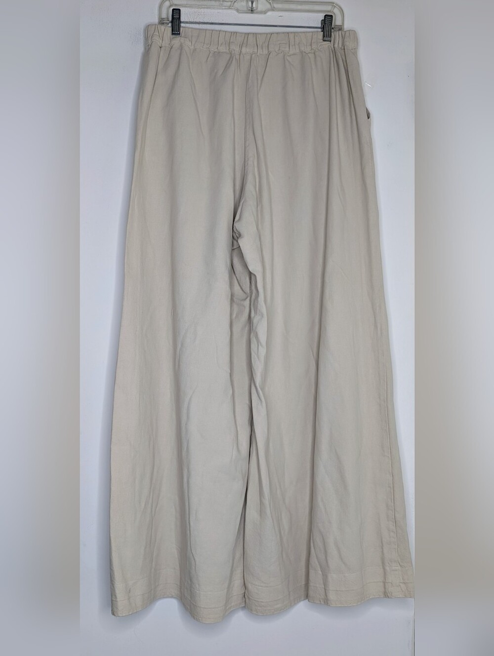 CP Shades Wendy Wide Leg Pant Cream 100% Cotton Size Large - Picture 3 of 5